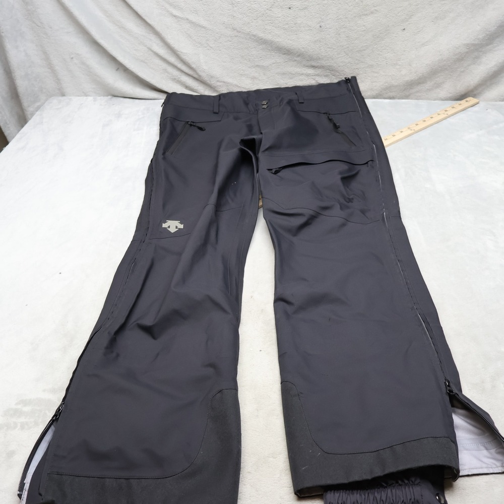 Descente Snow Pants Men Large 38x33 Black Technical Ski Winter Outdoor Alpine